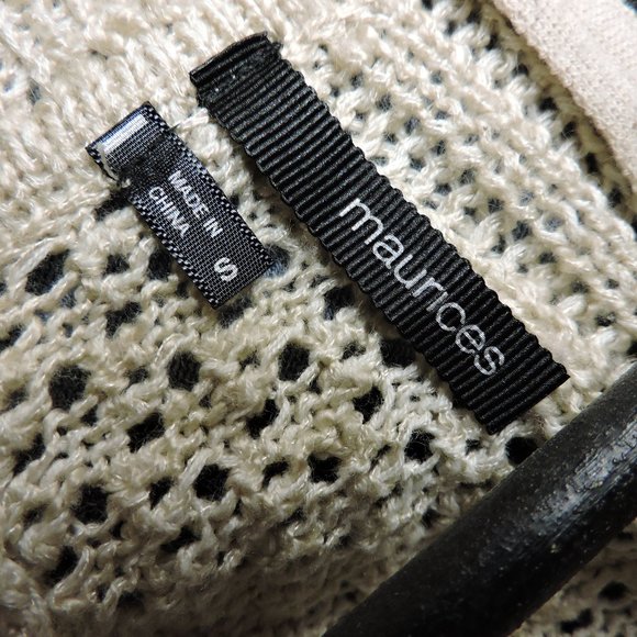 Maurices women's hi/lo sweater, back zipper, off white/beige size small - Picture 3 of 5